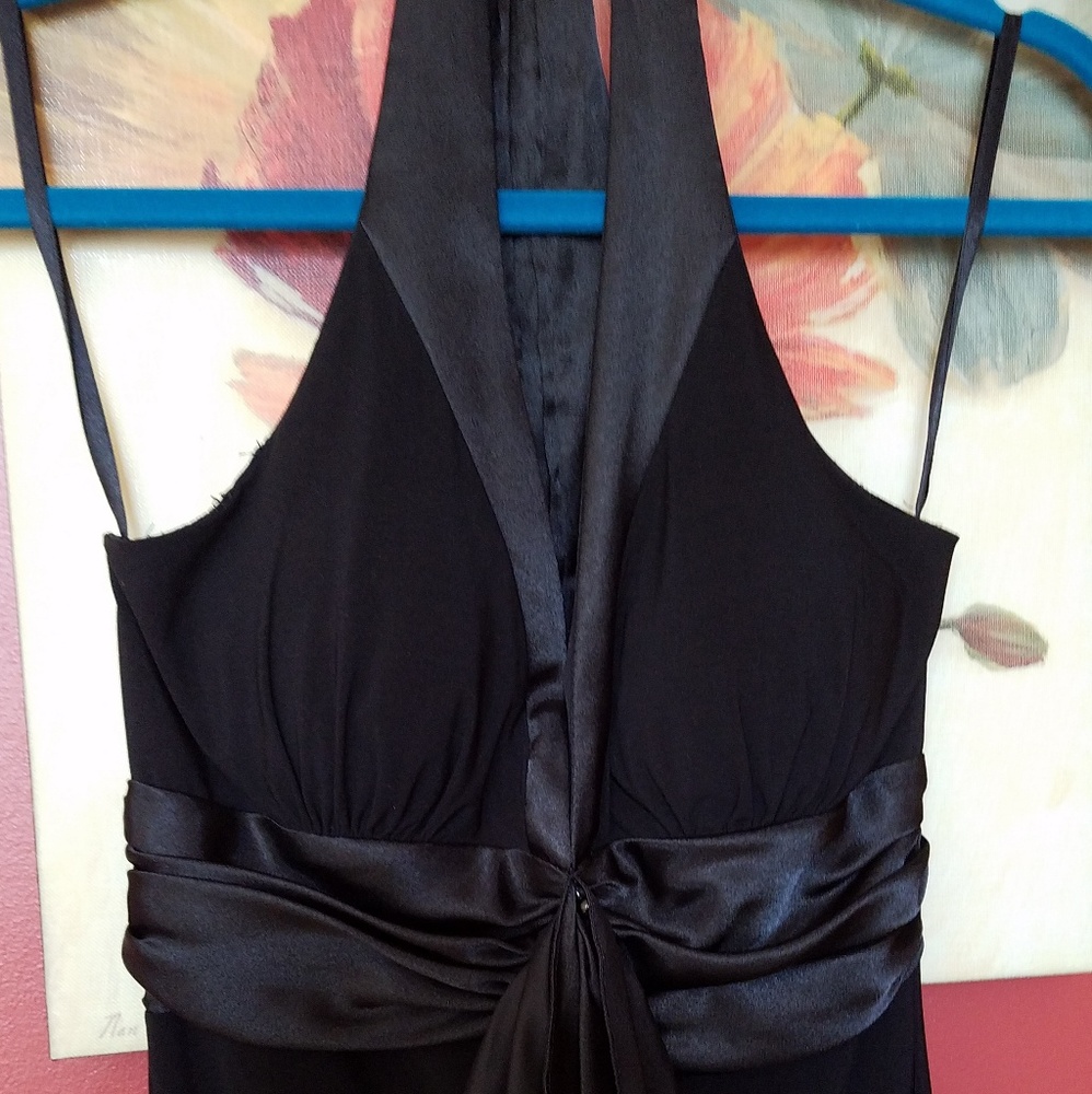 Black halter dress